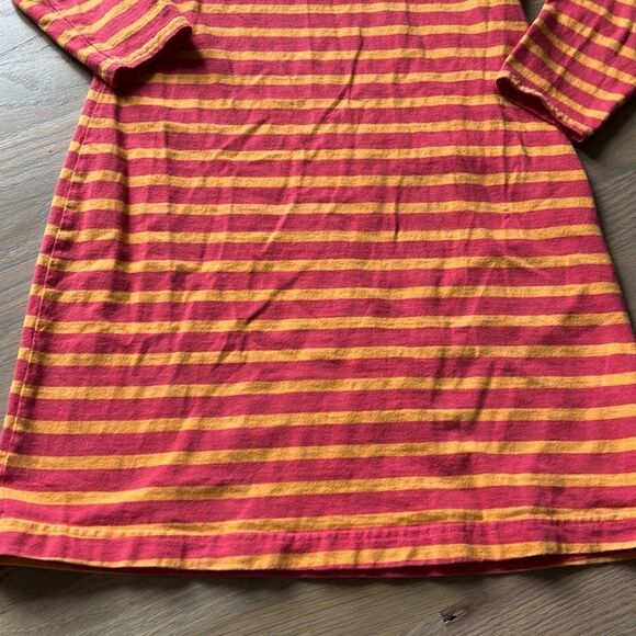 LL Bean Striped 3/4 Sleeve Cotton Dress - Picture 3 of 5